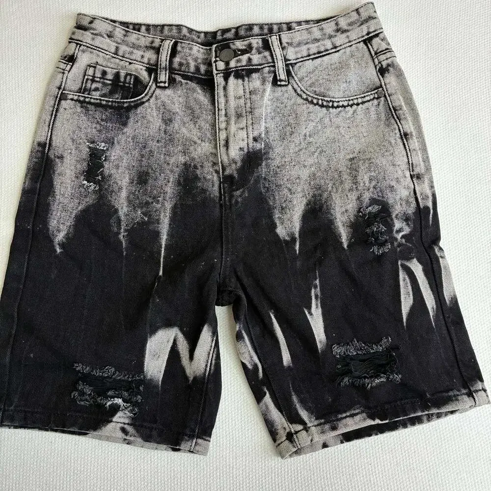 5 Lot Boys Denim Shorts Shirt Jeans Fashion Distressed Size 12-13Y New - Picture 6 of 12